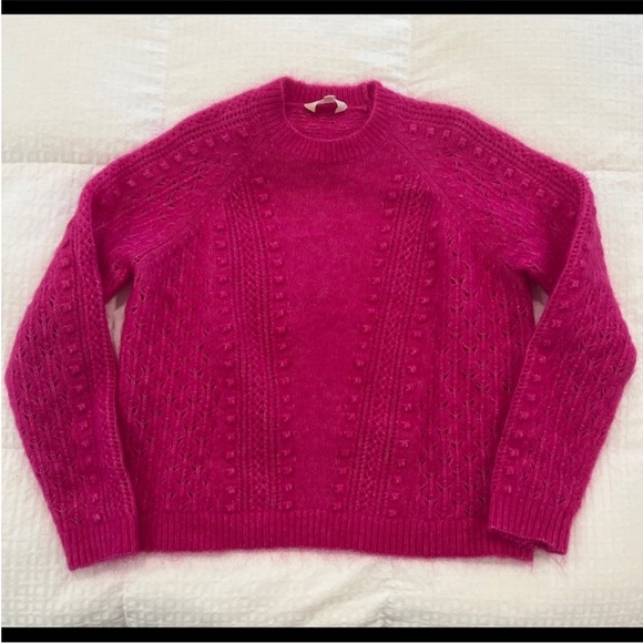 Sezane Come Jumper bright pink fuchsia Size Small - Picture 3 of 7
